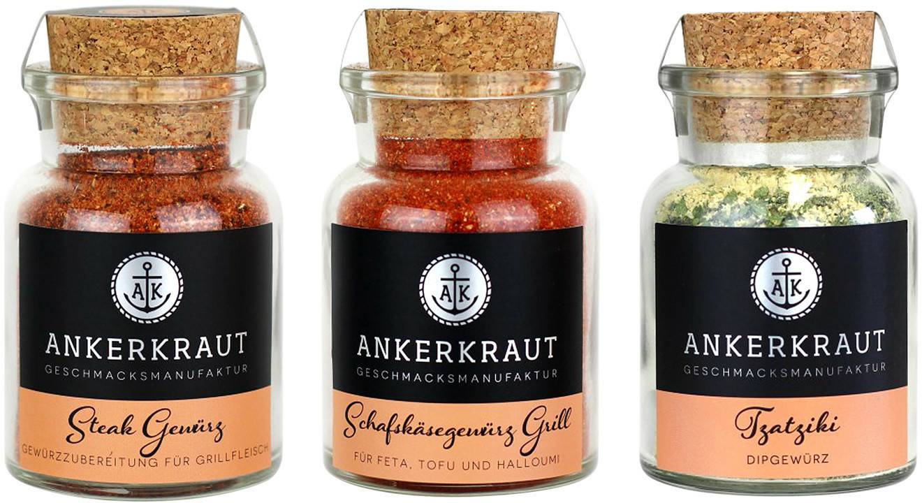 Kräuter & Gewürze Ankerkraut Gewürzmischungen-Set Kleiner Grillabend (295g)