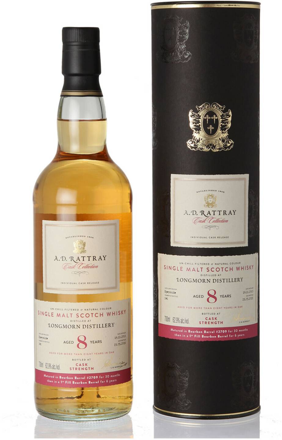 A.D. Rattray Longmorn 8 Jahre 2013/2022 0,7l 62,9% Whisky