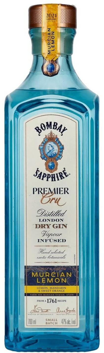 Gin Bombay Sapphire Premier Cru Murcian Lemon 0,7l 47%