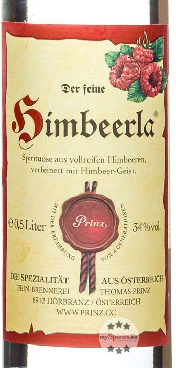 Spirituosen & Schnaps Prinz Himbeerla 34%0,5l