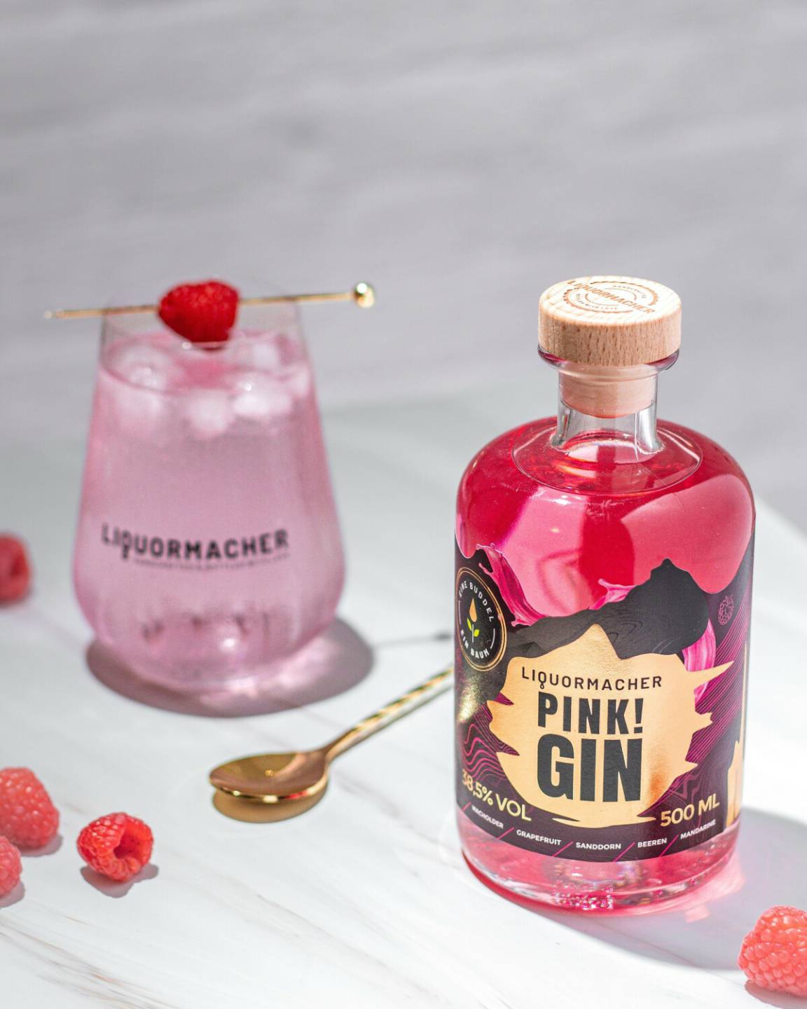 LiquorMacher Pink! Gin 0,5l 38,5% Gin