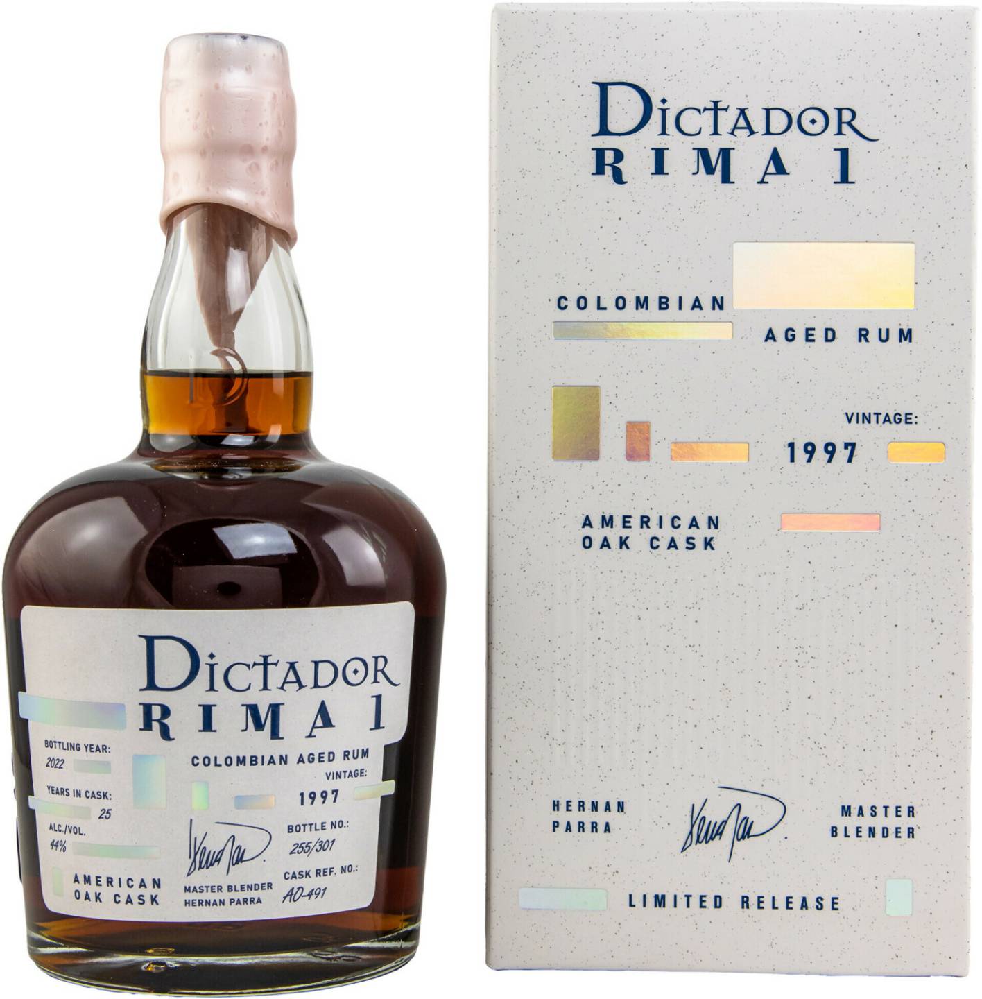 Dictador Rima 1 Vintage 1997 Colombian Aged Rum 0,7l 44% Rum