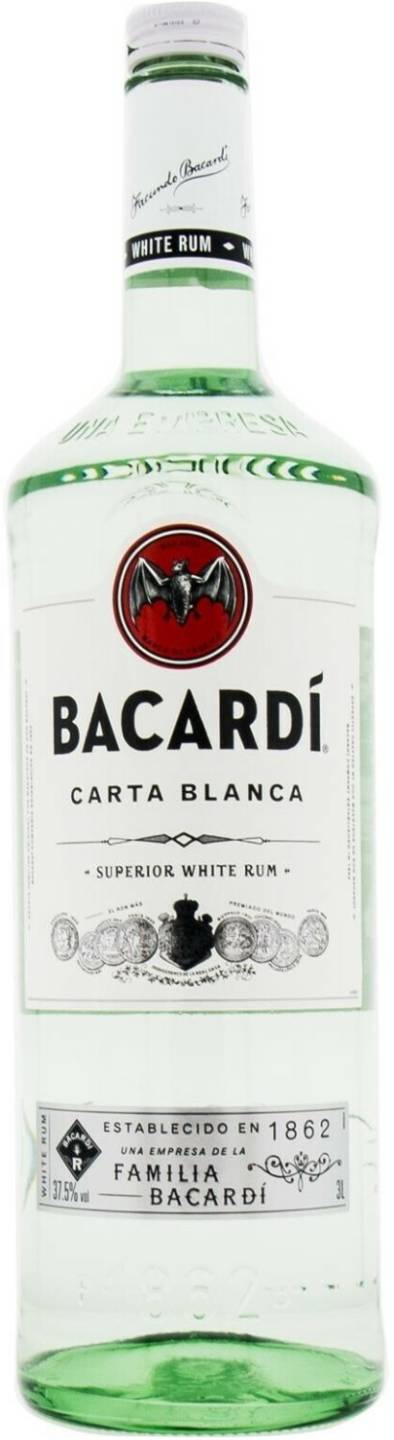 Bacardí Carta Blanca Superior 37,5%3l Rum