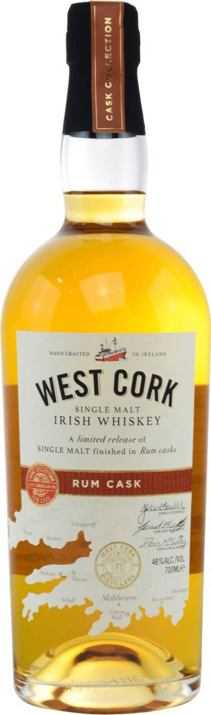 Whisky West Cork 12 Jahre Rum Cask 0,7l 43%