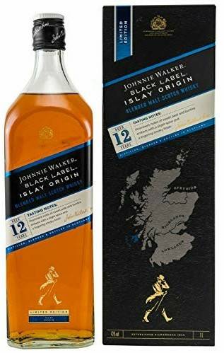 Johnnie Walker Black Label 12 Jahre Islay Origin Ltd. Ed. 42% 1l + Geschenkbox Whisky