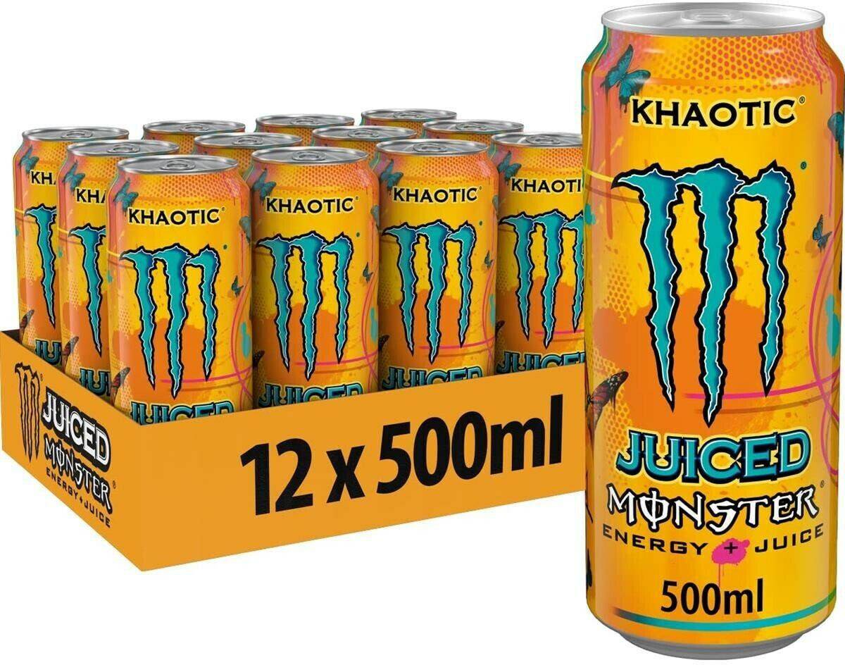 Monster Energy Juiced Khaotic12 x 500ml Energy Drinks