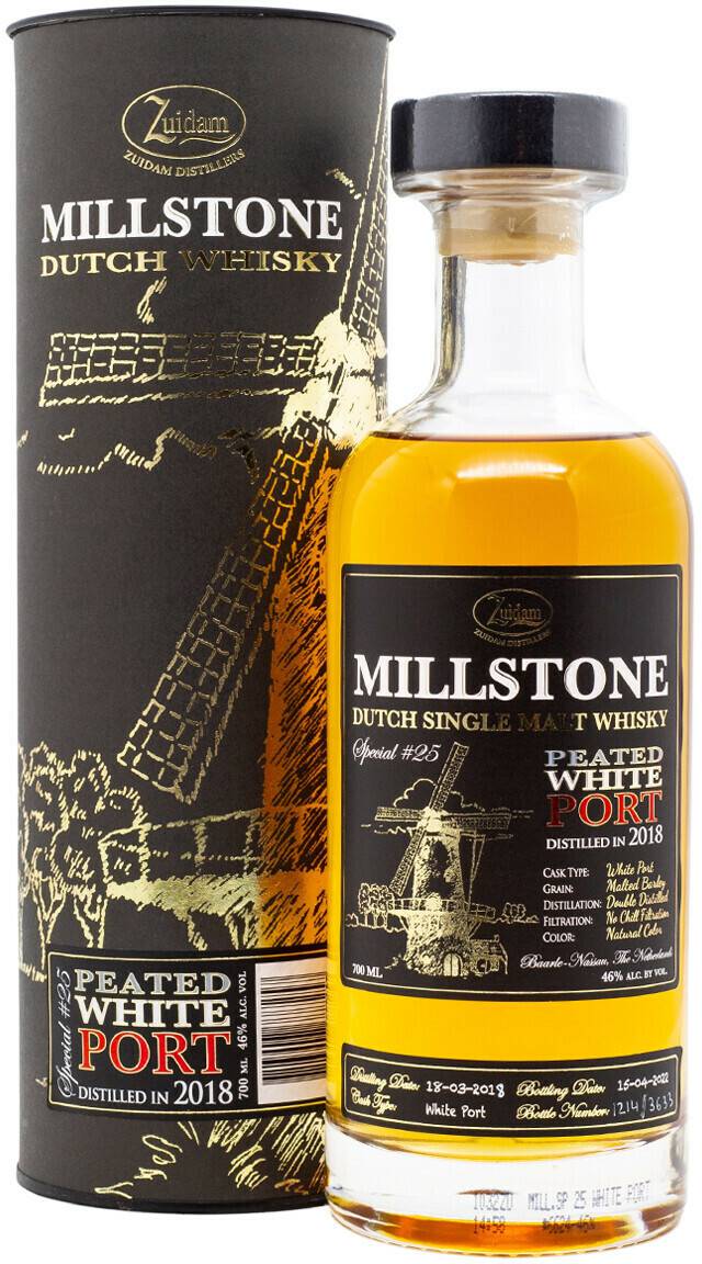 Zuidam Millstone Peated White Port Cask 2018/2022 0,7l 46% Whisky