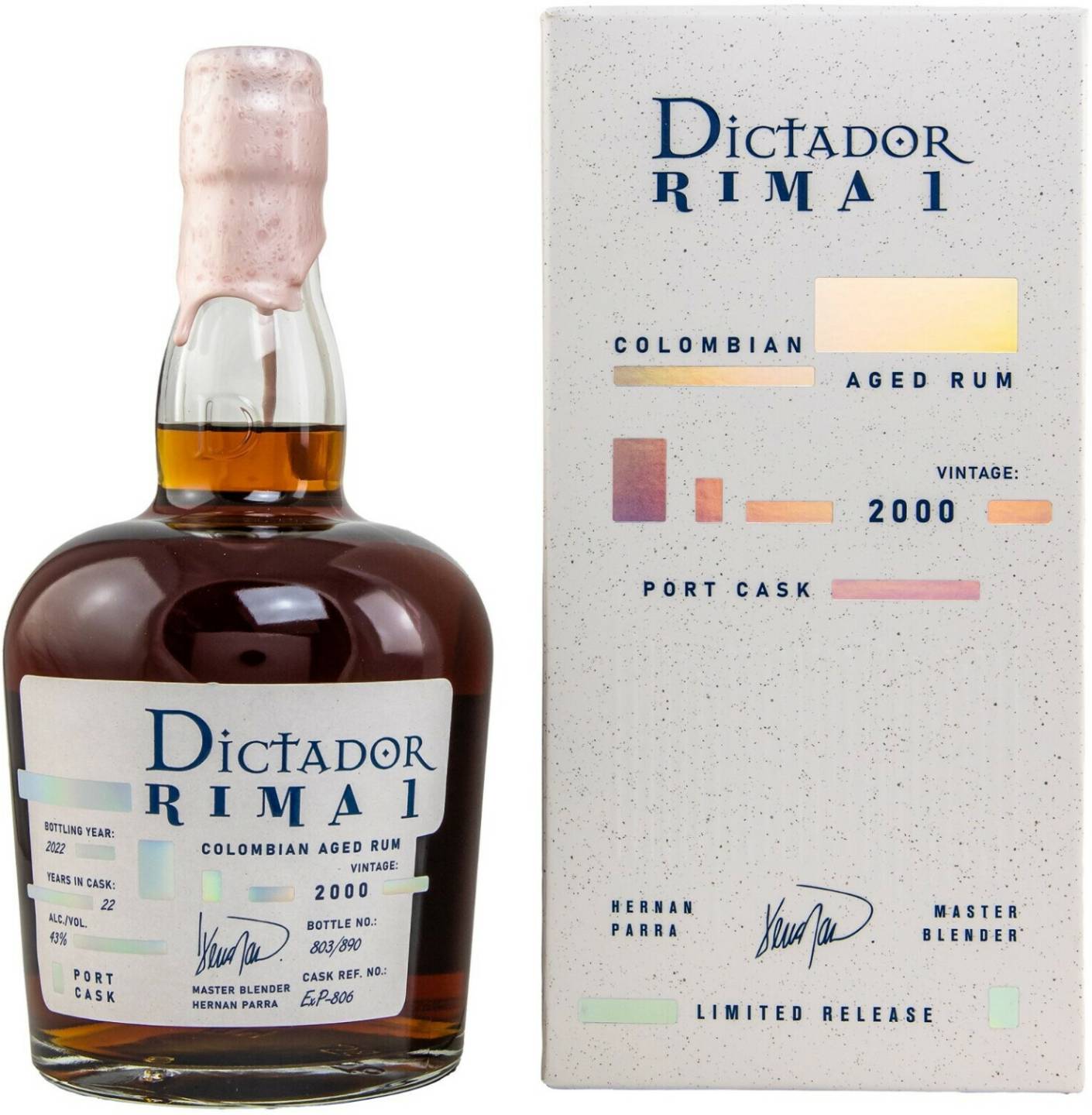 Dictador Rima 2000/2022 22 Jahre Single Port Cask 0.7l 43% Rum