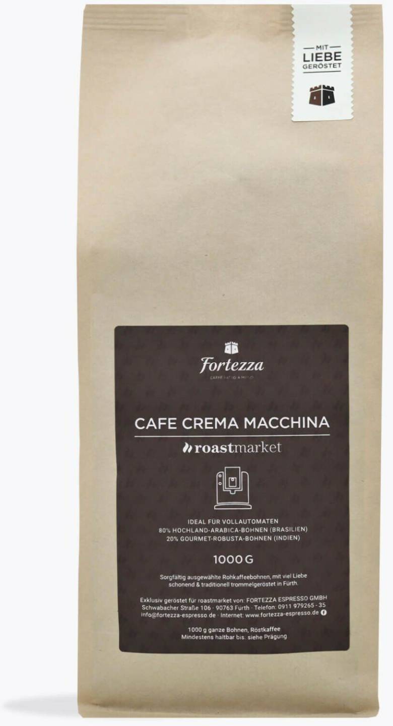 Fortezza Cafe Crema Macchina 1kg Kaffee & Espresso