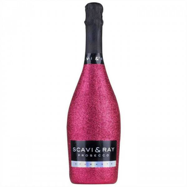 Scavi & Ray Prosecco Spumante0,75l Glitzer Pink Bling Edition Champagner, Sekt & Prosecco