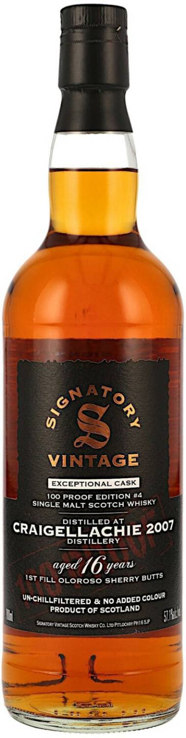 Signatory Vintage 16 Jahre 100 Proof Edition Craigellachie 0,7l 57.1% Whisky