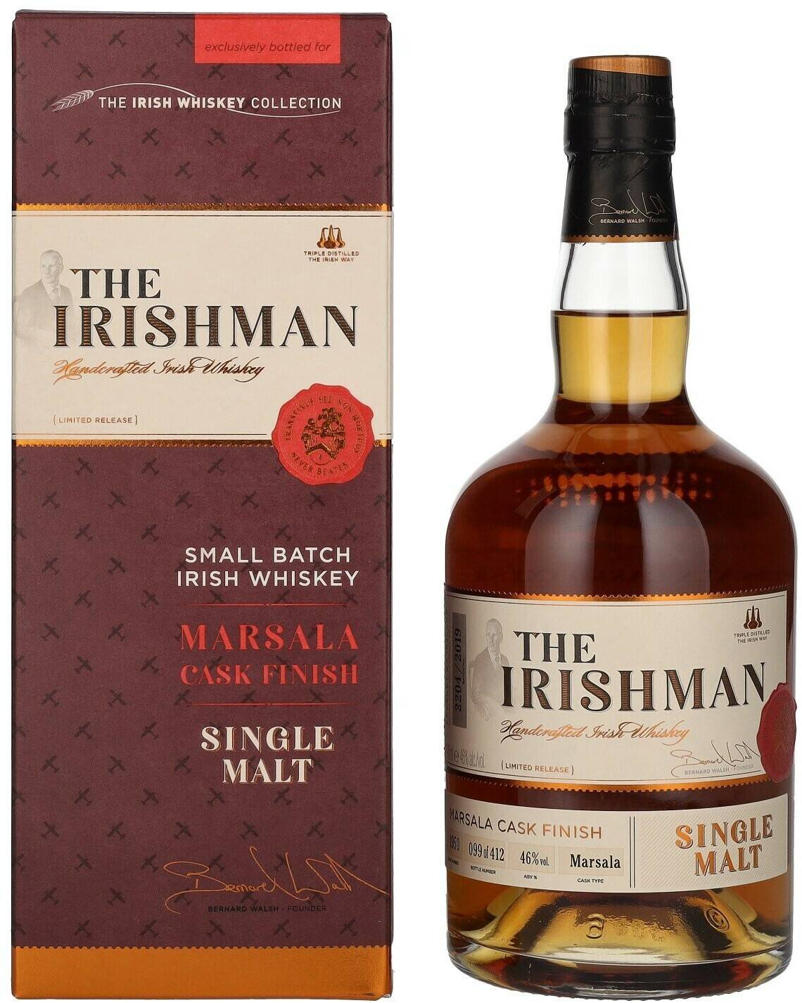 The Irishman Single Malt Whiskey Marsala Cask Finish 0,7l 46% Whisky