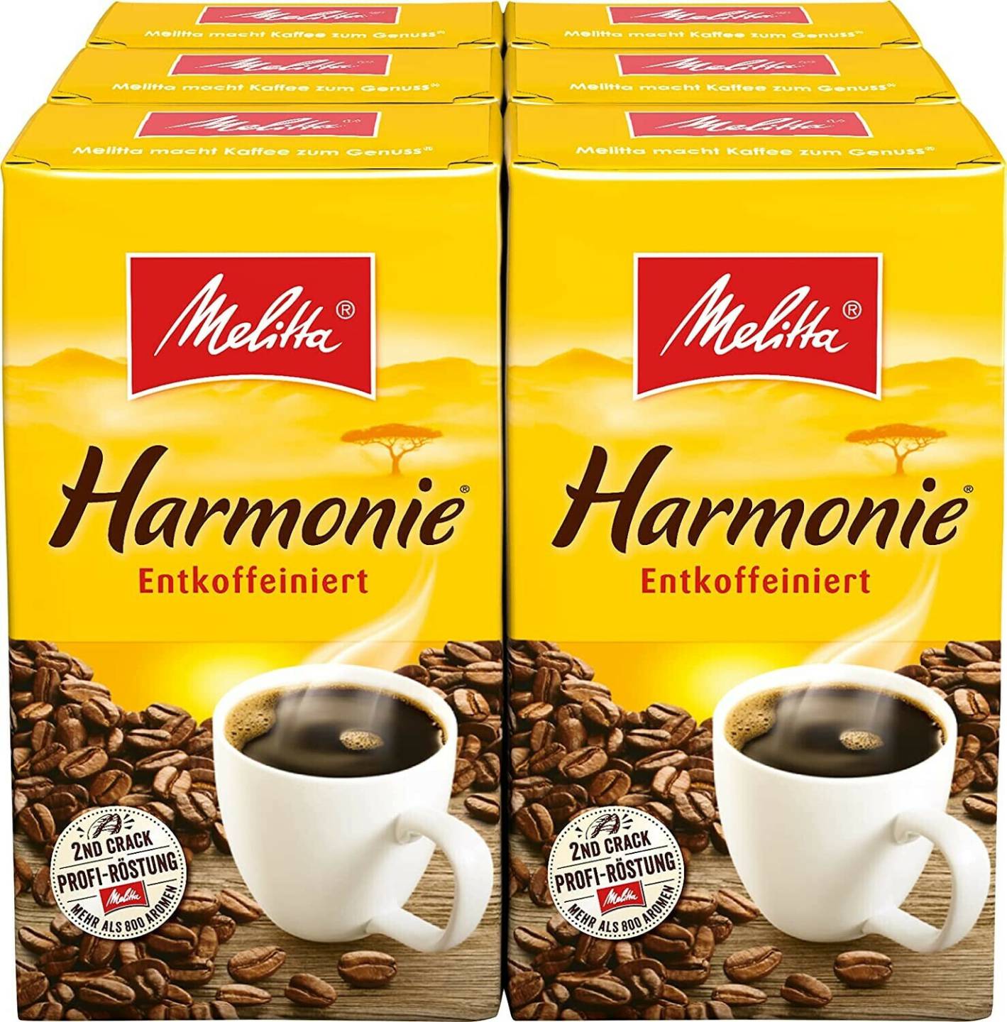 Kaffee & Espresso Melitta Café Harmonie entkoffeiniert gemahlen (6x500g)