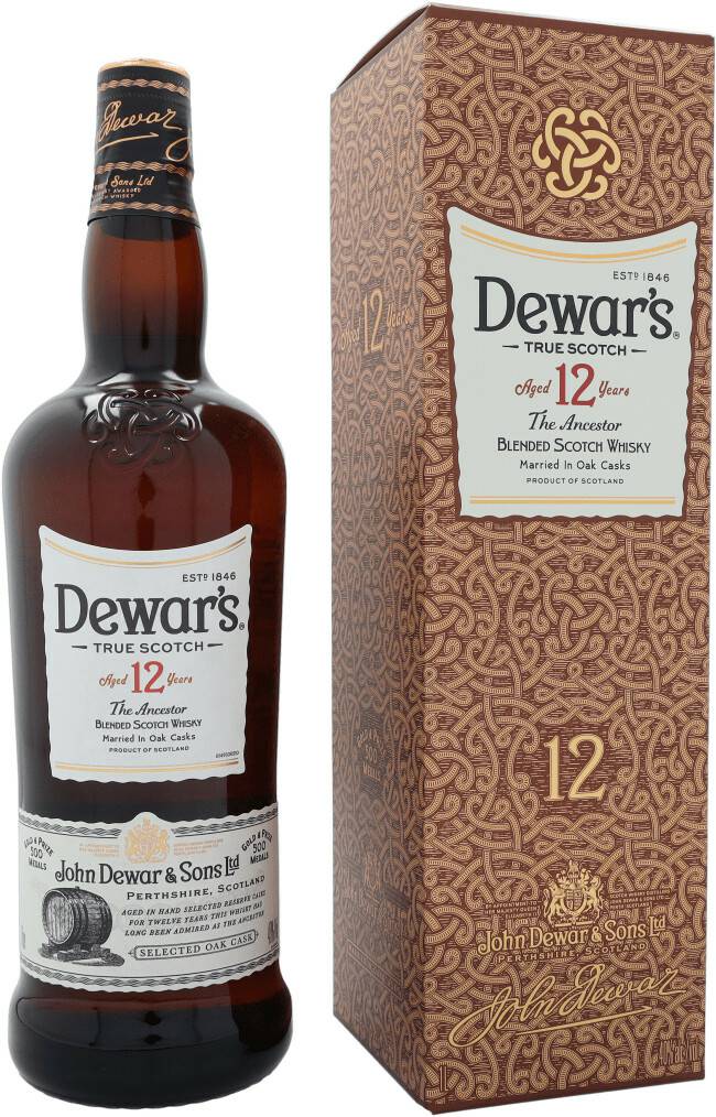 Dewar's 12 Years The Ancestor Blended Scotch Whisky1l 40% Whisky