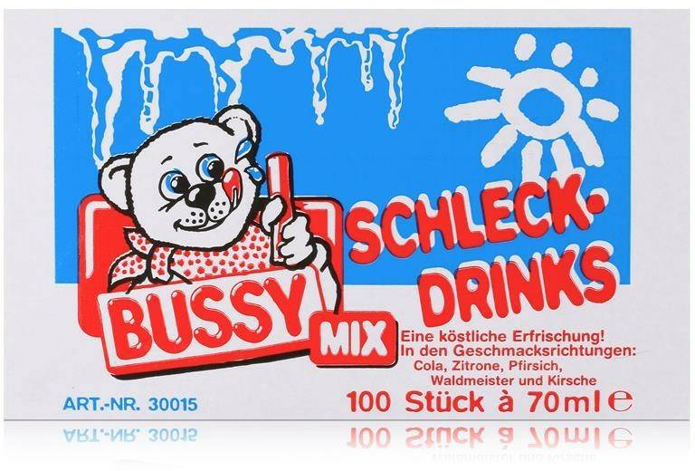 Bussy Mix Schleck Drinks Wassereis 100 Stück Süßigkeiten