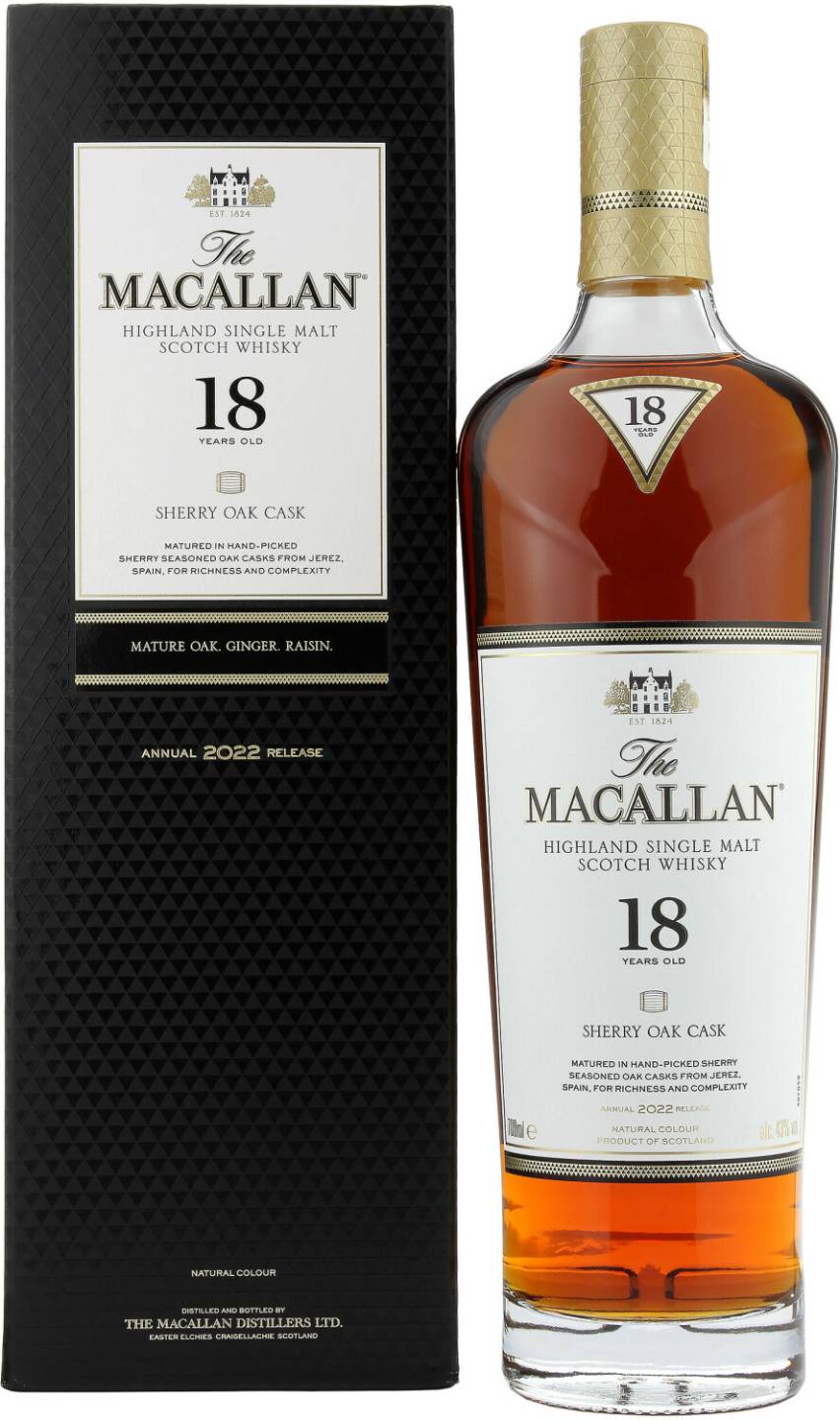 The Macallan 18 Jahre Sherry Oak 0,7l 43% Whisky