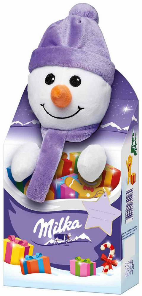 Milka Magic Mix Plüschtier Schneemann (96g) Schokolade