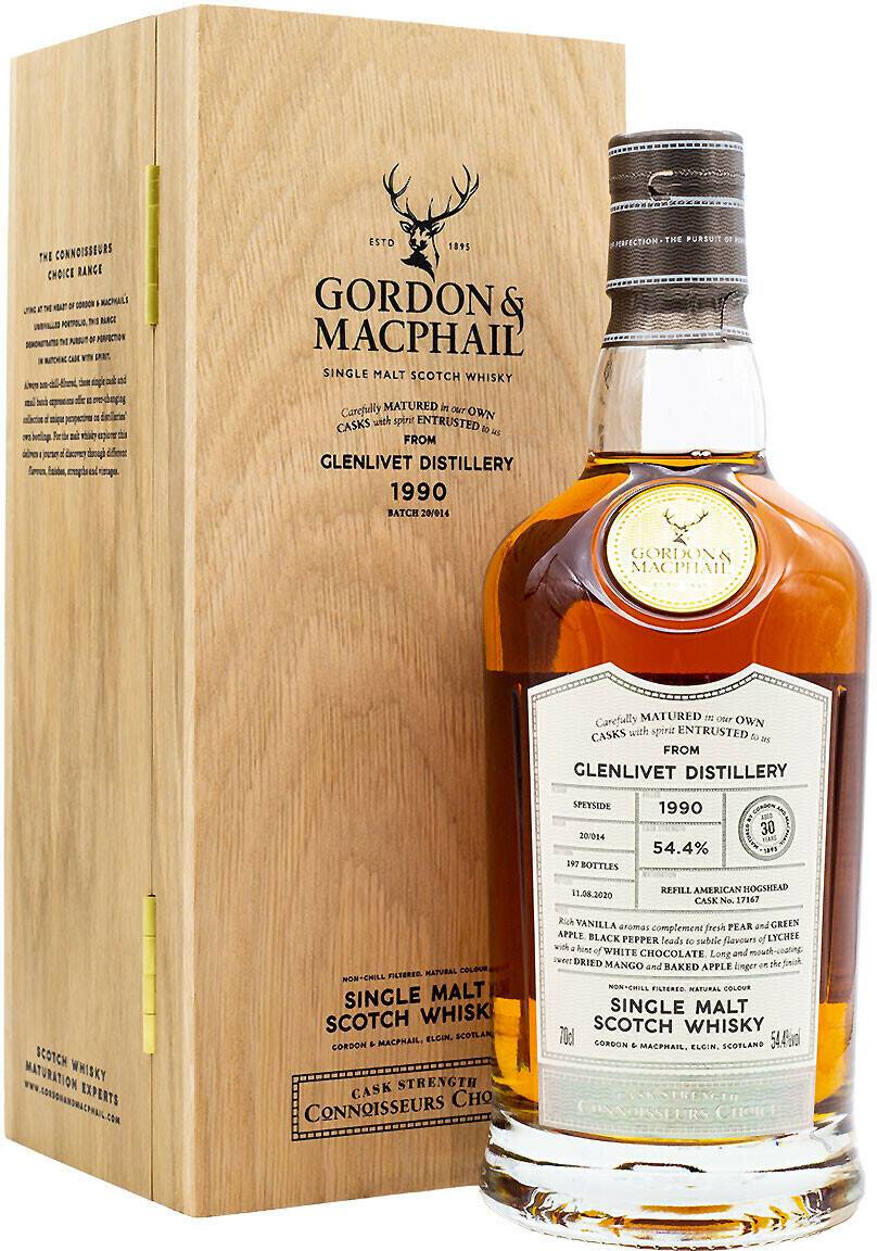 Gordon & MacPhail Glenlivet 30 Years 1990/2020 Connoisseurs Choice Whisky 0,7l 54,4% Whisky