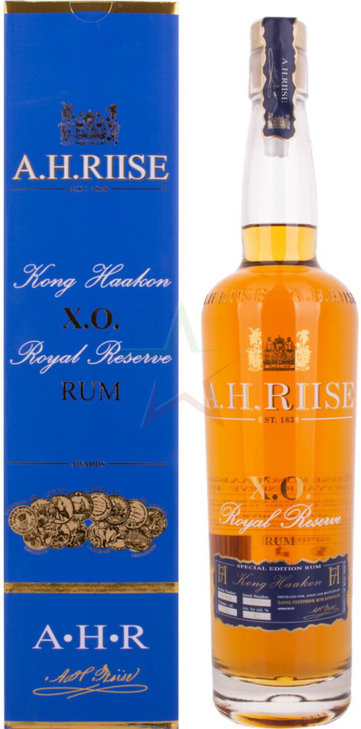 A.H. Riise X.O. Royal Reserve Kong Haakon Rum Limited Edition 42,00 % (0,7 l) Rum