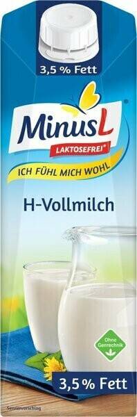 MinusL Laktosefreie H-Vollmilch 3,5% Fett MinusL Laktosefreie H-Vollmilch 3,5% Fett10x1l